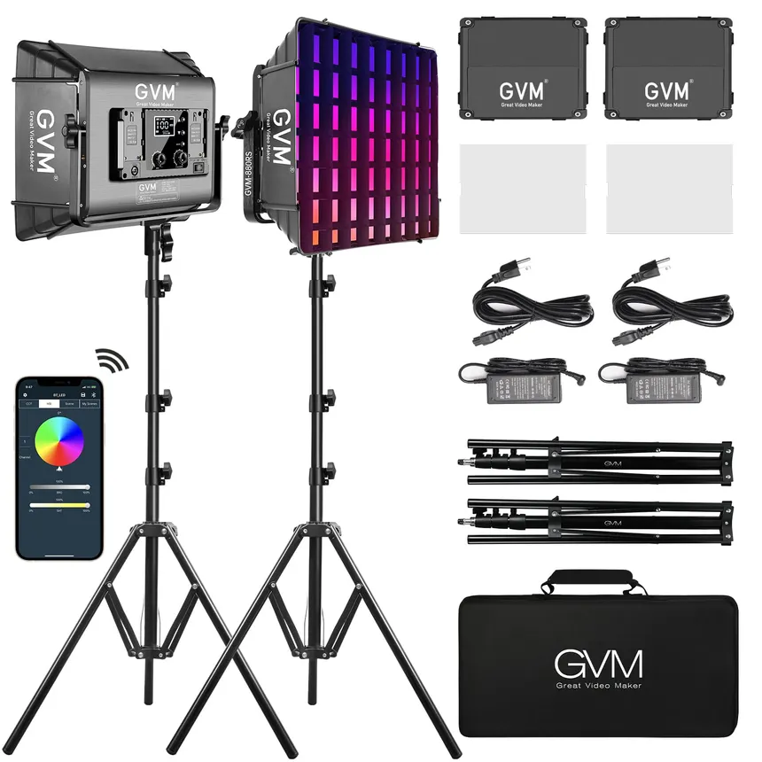 GVM-880RS RGB LED Video Light Kit (2-Pack)